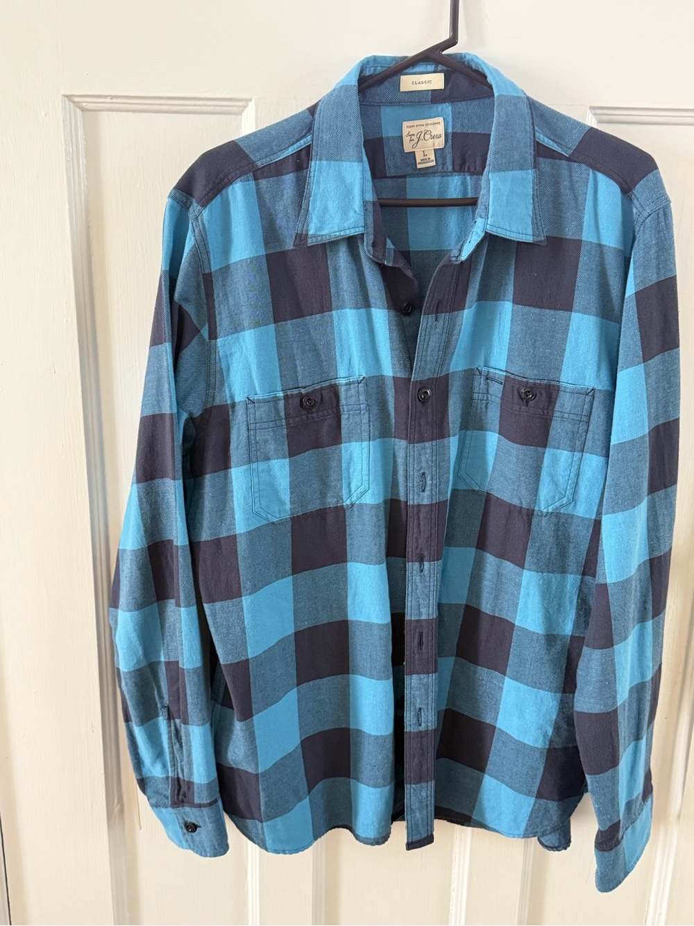 J. Crew Blue Plaid Button-Down Shirt